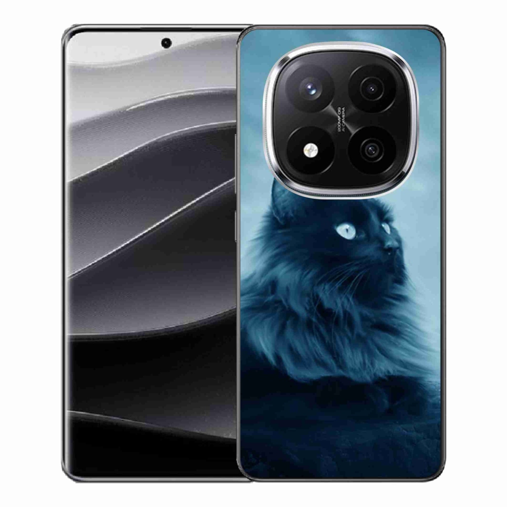 Gelový kryt mmCase na Xiaomi Redmi Note 14 Pro+ 5G - černá kočka 1