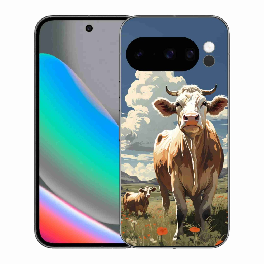 Gelový kryt mmCase na Google Pixel 10 Pro - krávy na louce