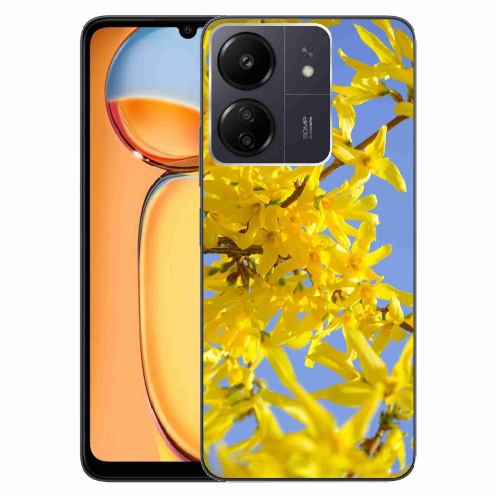 Gelový kryt mmCase na Xiaomi Poco C65/Redmi 13C - žluté květy