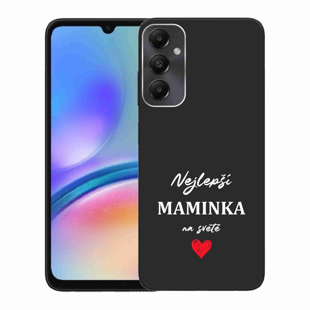 Gelový kryt mmCase na Samsung Galaxy A05s - nejlepší maminka 1 černé pozadí