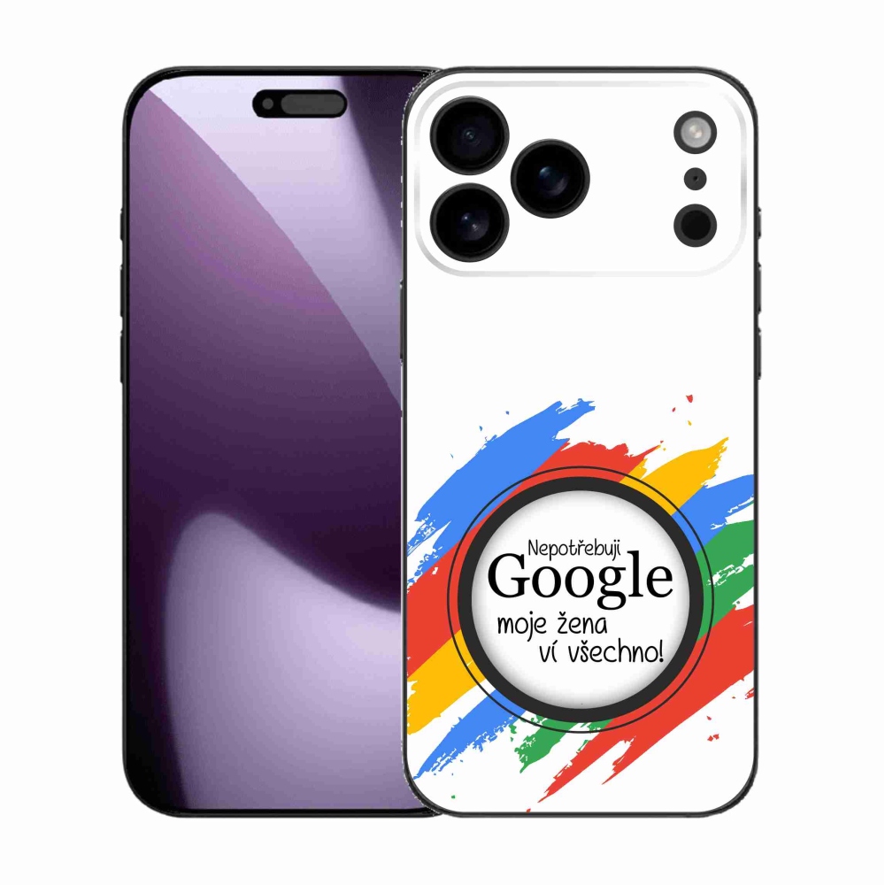 Gelový kryt mmCase na iPhone 17 Pro Max - žena ví všechno bílé pozadí