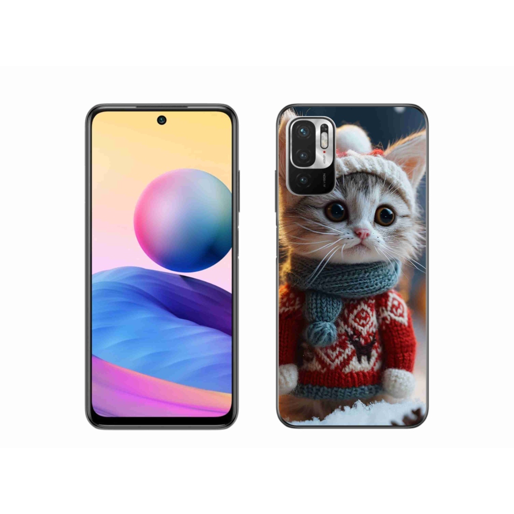 Gelový kryt mmCase na Xiaomi Poco M3 Pro/5G - kotě ve svetru