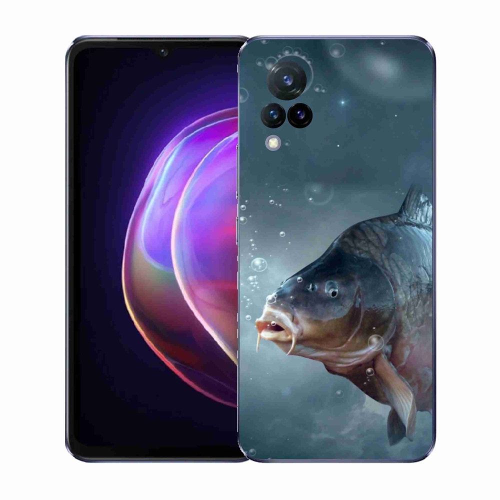 Gelový kryt mmCase na Vivo V21 4G/5G - kapr a bublinky