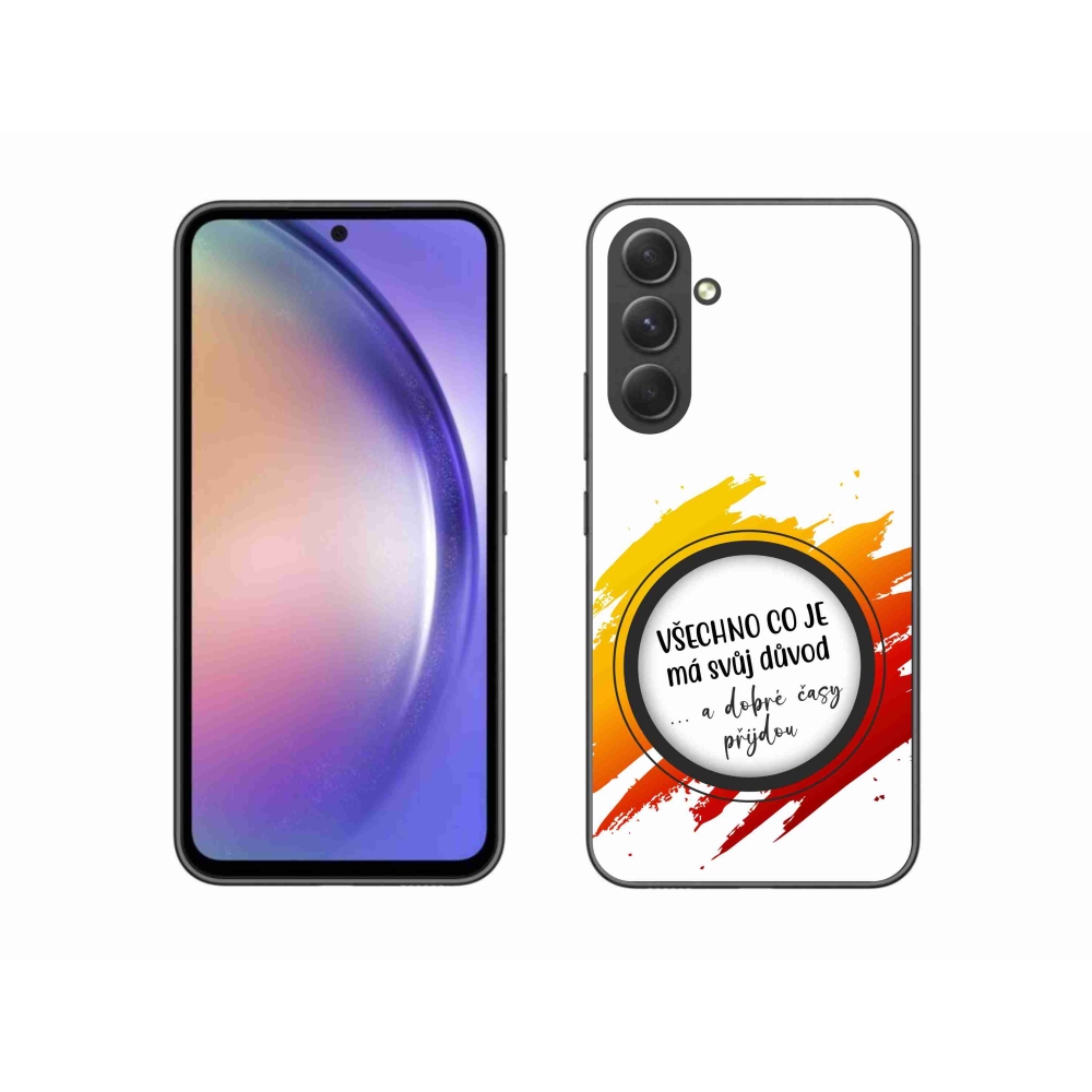 Gelový kryt mmCase na Samsung Galaxy A54 5G - citát 3 bílé pozadí