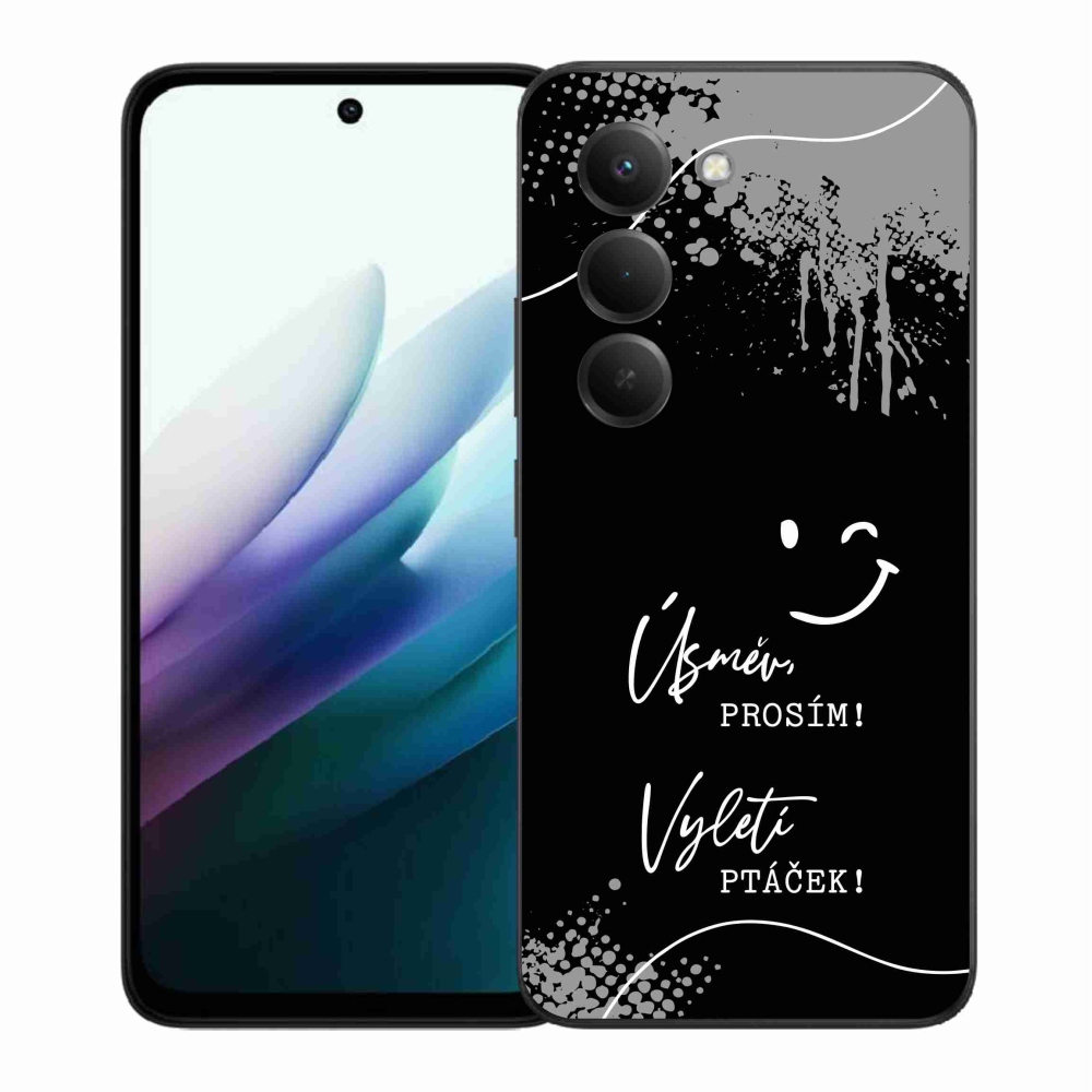 Gelový kryt mmCase na Xiaomi Redmi 15 4G/5G (171mm) - vtipný text 4 černé pozadí