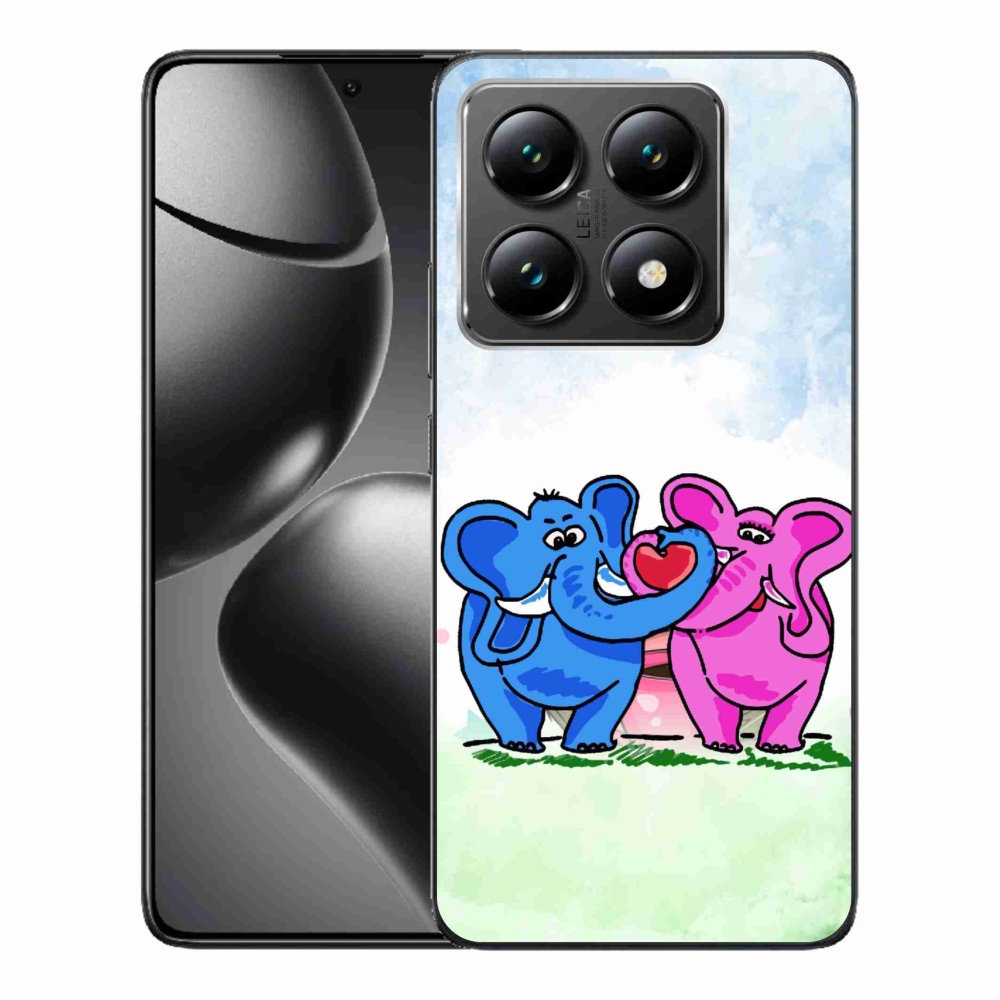 Gelový kryt mmCase na Xiaomi 14T - zamilovaní sloni