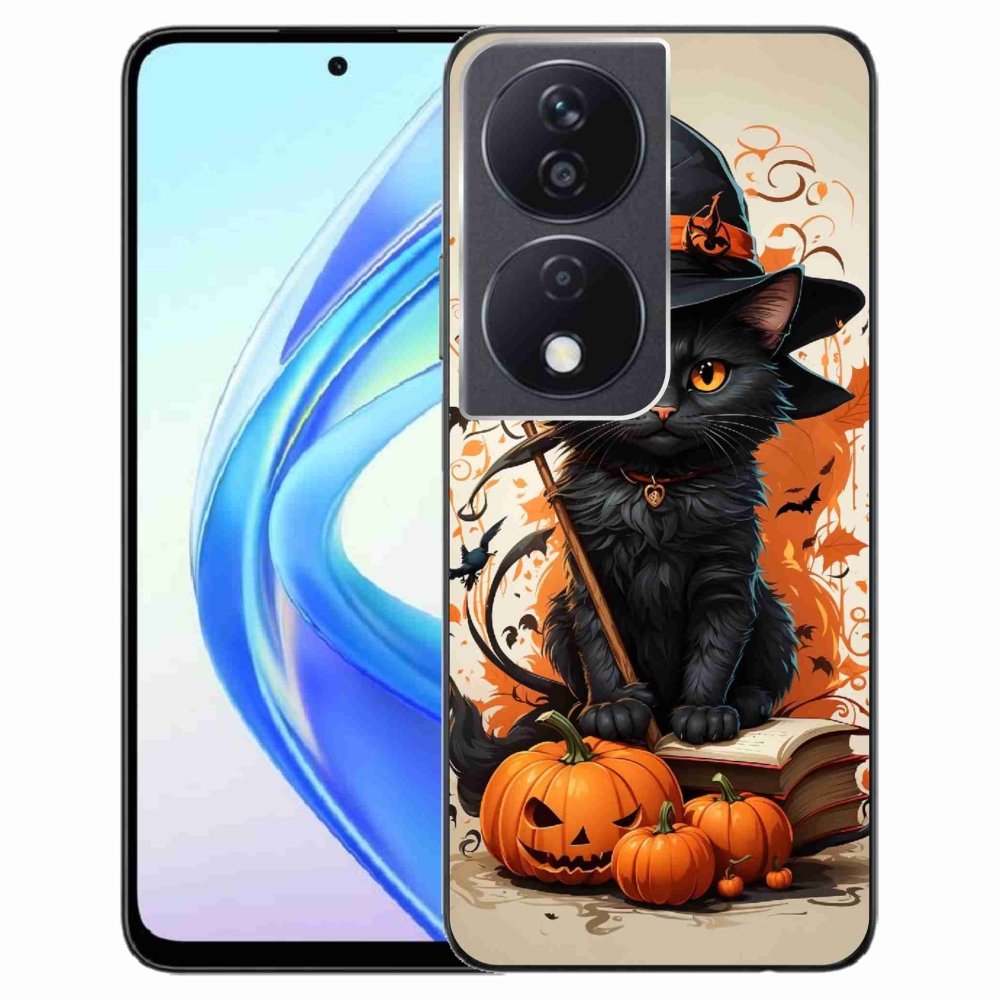 Gelový kryt mmCase na Honor X7b/Honor 90 Smart - kocour čaroděj