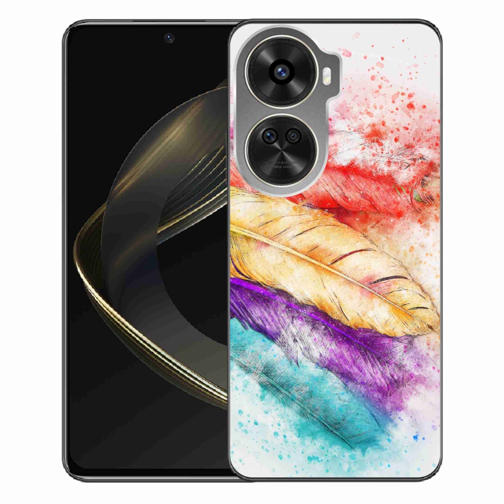 Gelový kryt mmCase na Huawei Nova 12 SE - barevné peří