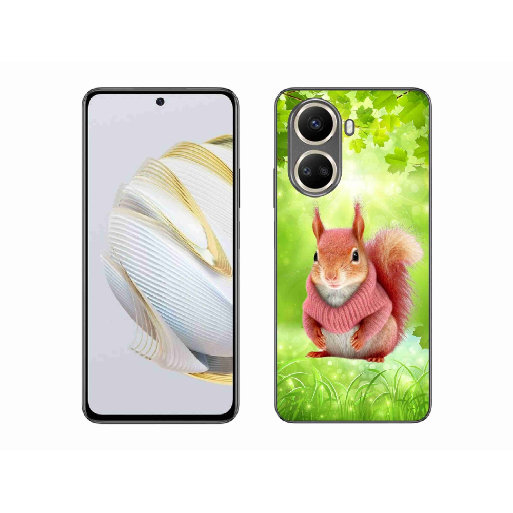 Gelový kryt mmCase na Huawei Nova 10 SE - veverka ve svetru