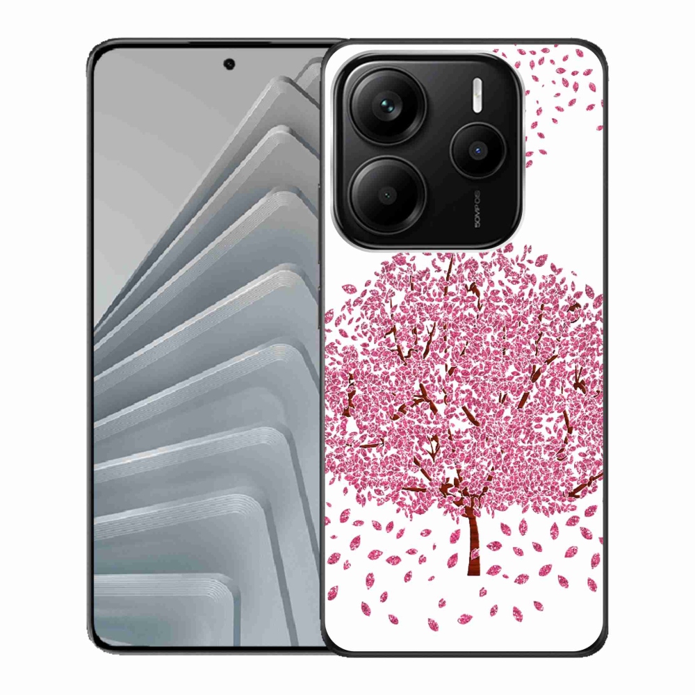 Gelový kryt mmCase na Xiaomi Redmi Note 14 5G - kreslený strom s listy