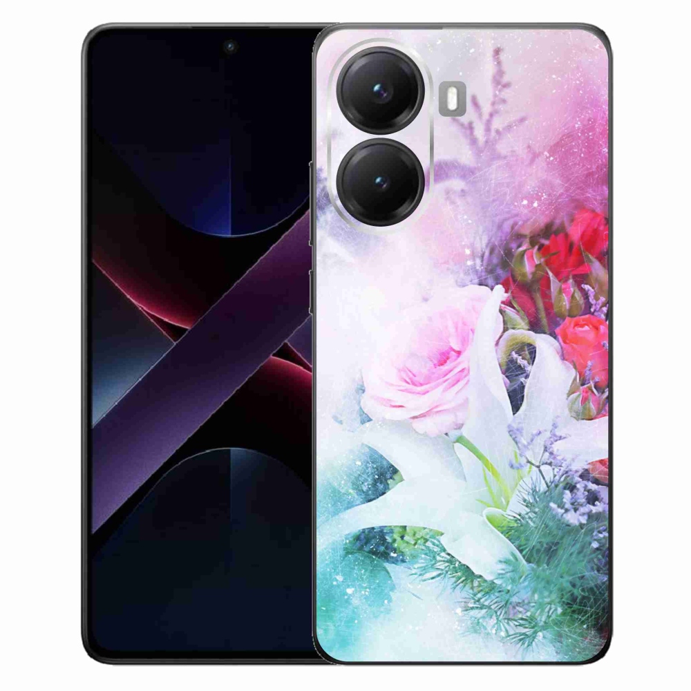 Gelový kryt mmCase na Xiaomi Poco X7 Pro 5G - květiny 4