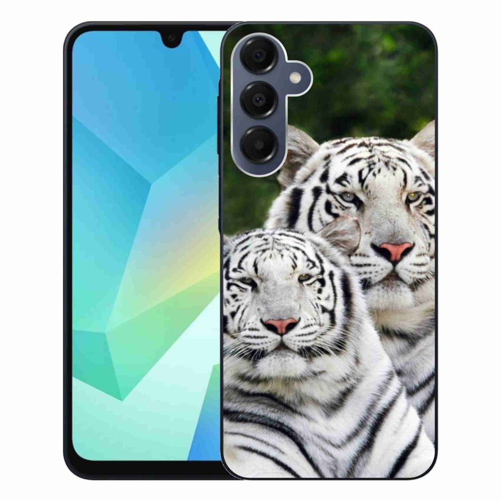 Gelový obal mmCase na Samsung Galaxy A16 4G/5G - bílí tygři
