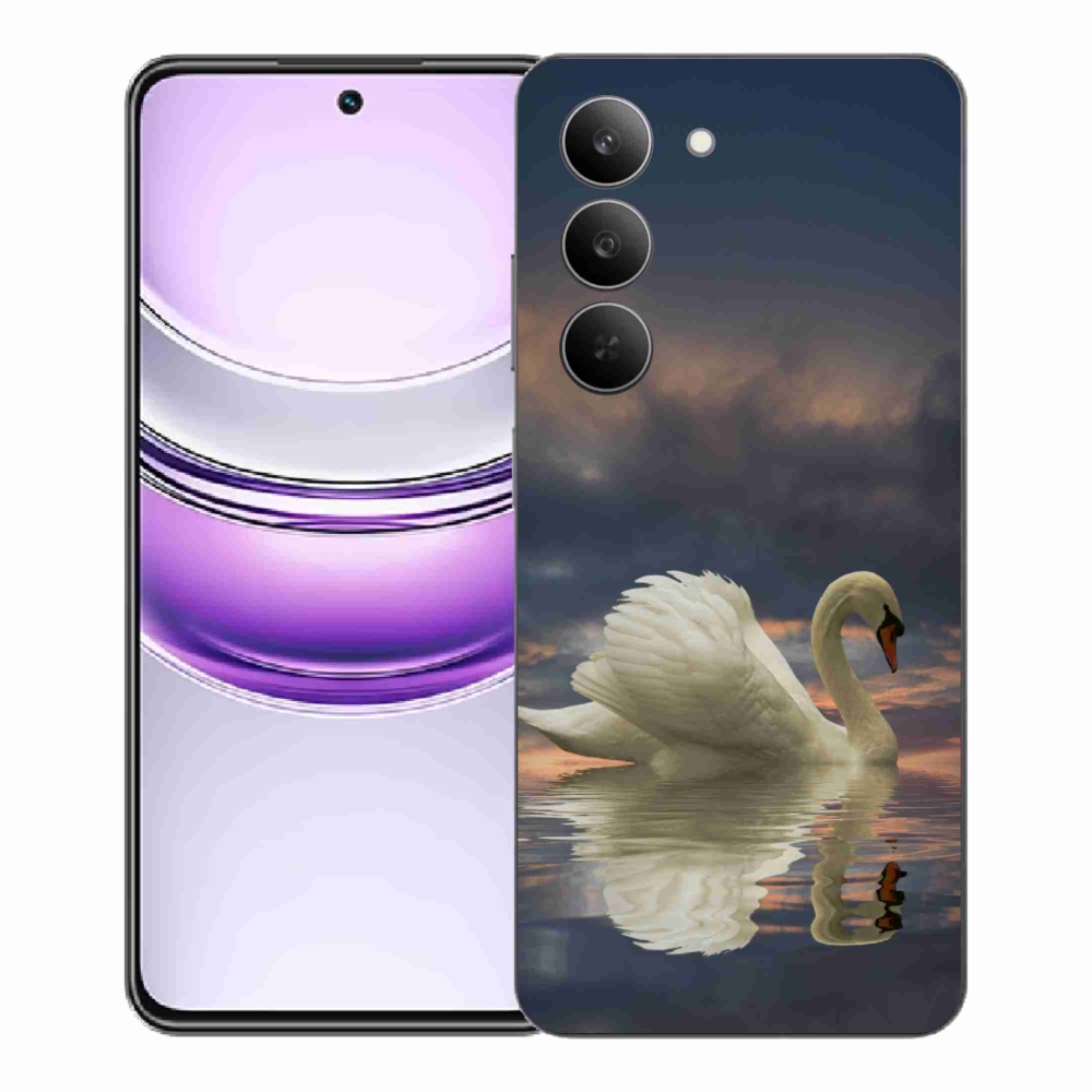 Gelový kryt mmCase na Realme 14x 5G - labuť