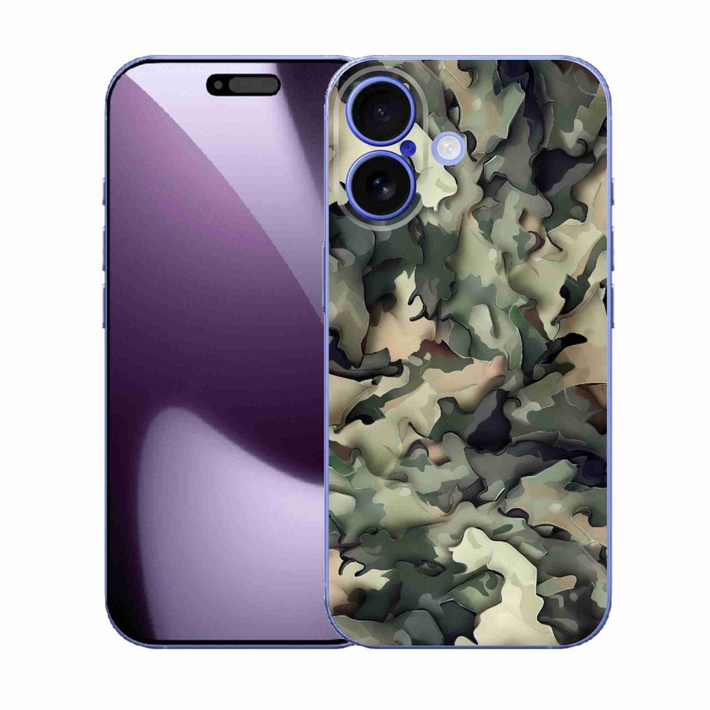 Gelový kryt mmCase na iPhone 17 - maskáčový vzor 9