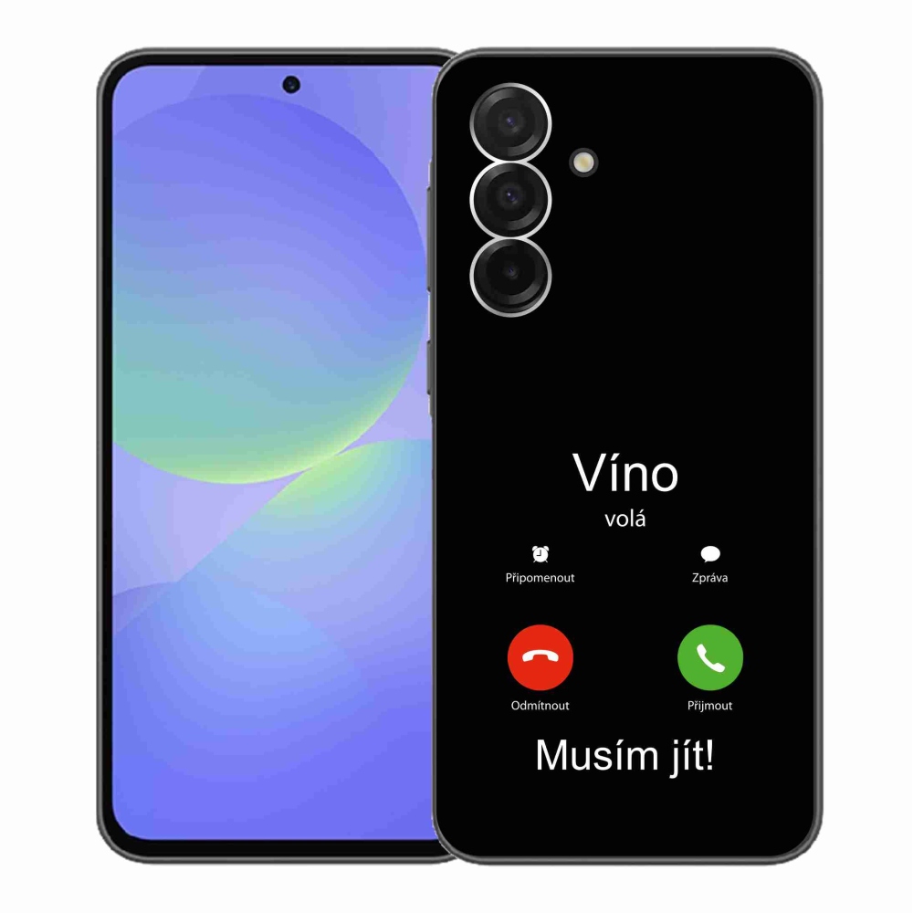 Gelový kryt mmCase na Samsung Galaxy A36 5G - víno volá černé pozadí