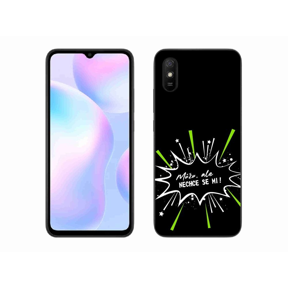Gelový kryt mmCase na Xiaomi Redmi 9A - vtipný text 11 černé pozadí