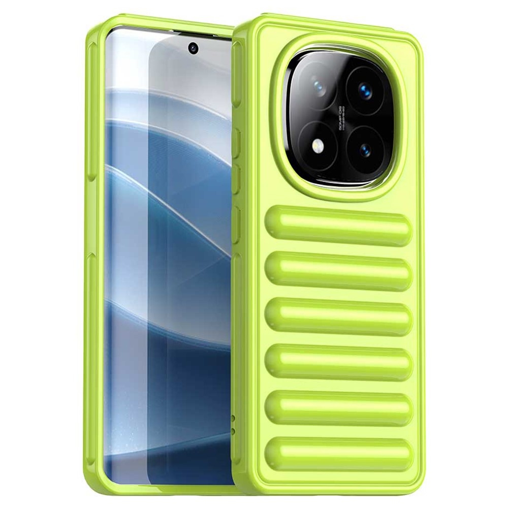 Stripe odolný kryt na Xiaomi Redmi Note 14 Pro+ 5G - zelený