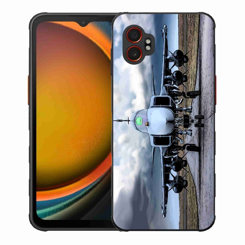 Gelový kryt mmCase na Samsung Galaxy Xcover 7 Pro - vojenské letadlo