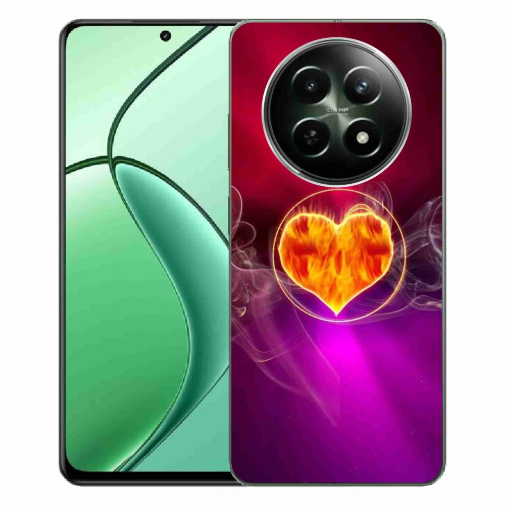 Gelový kryt mmCase na Realme 12 5G/12x 5G - ohnivé srdce