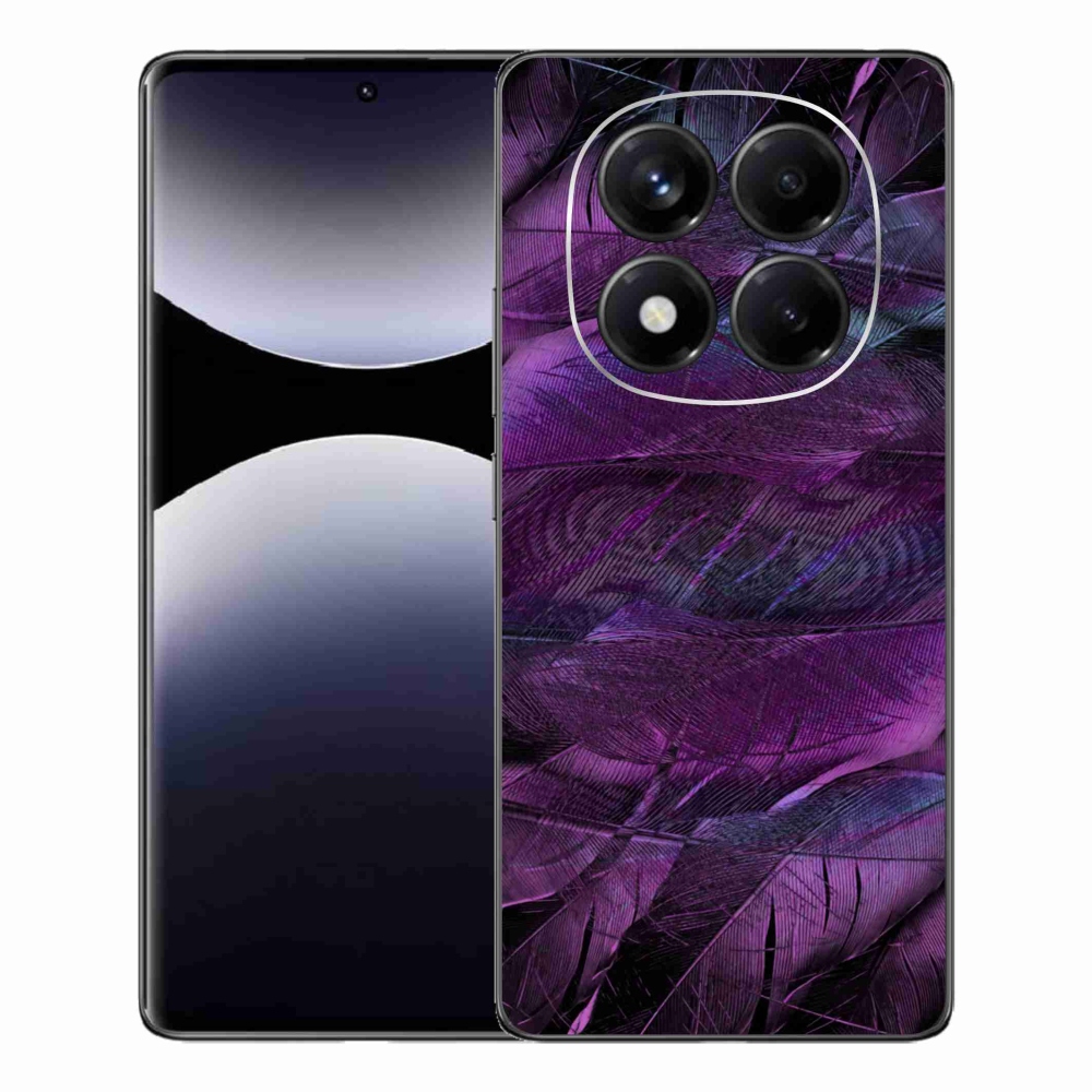 Gelový kryt mmCase na Xiaomi Redmi Note 14 Pro - fialová pírka