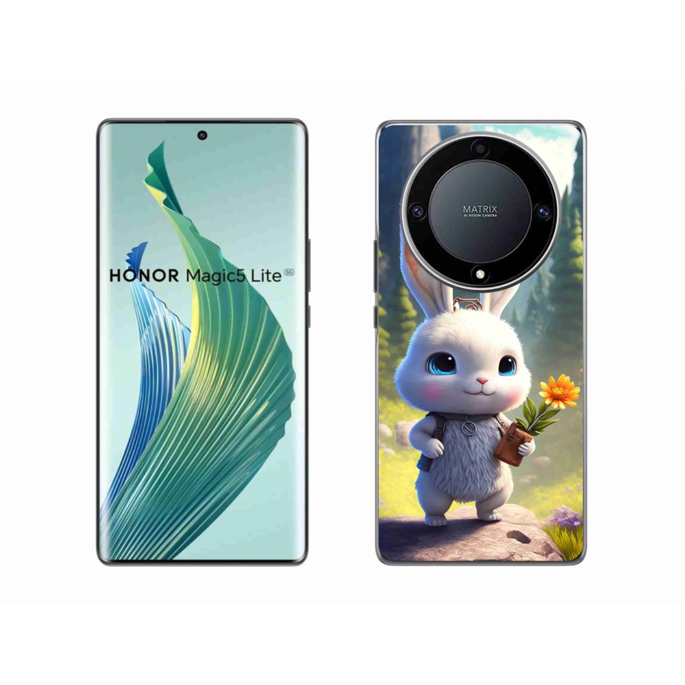 Gelový kryt mmCase na Honor Magic 5 Lite 5G - roztomilý králíček