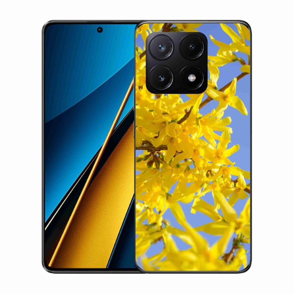 Gelový kryt mmCase na Xiaomi Poco X6 Pro 5G - žluté květy