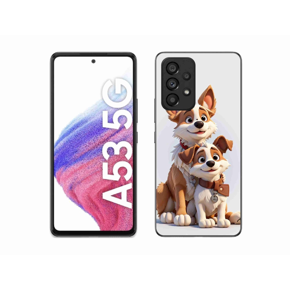 Gelový kryt mmCase na Samsung Galaxy A53 5G - kreslení psi