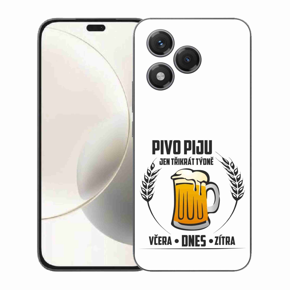 Gelový kryt mmCase na Honor 400 Lite - pivní motiv bílé pozadí
