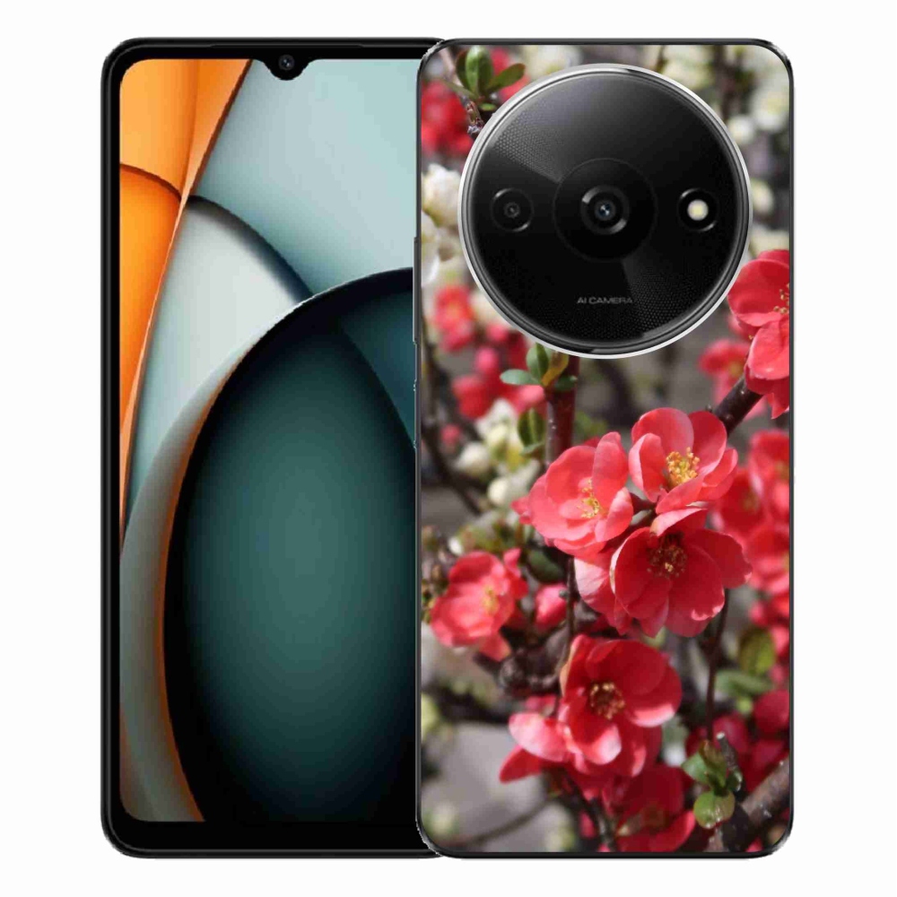 Gelový kryt mmCase na Xiaomi Redmi A3 - červené květy
