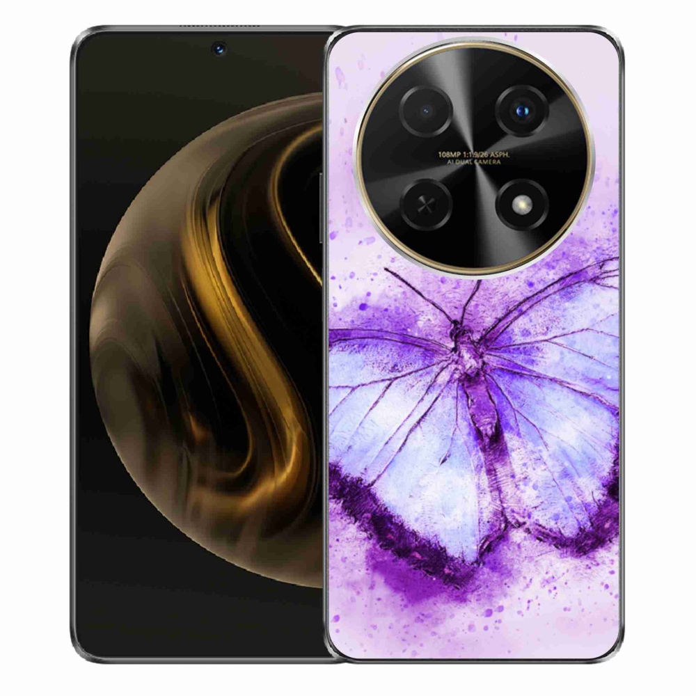 Gelový kryt mmCase na Huawei Nova 12i - fialový motýl