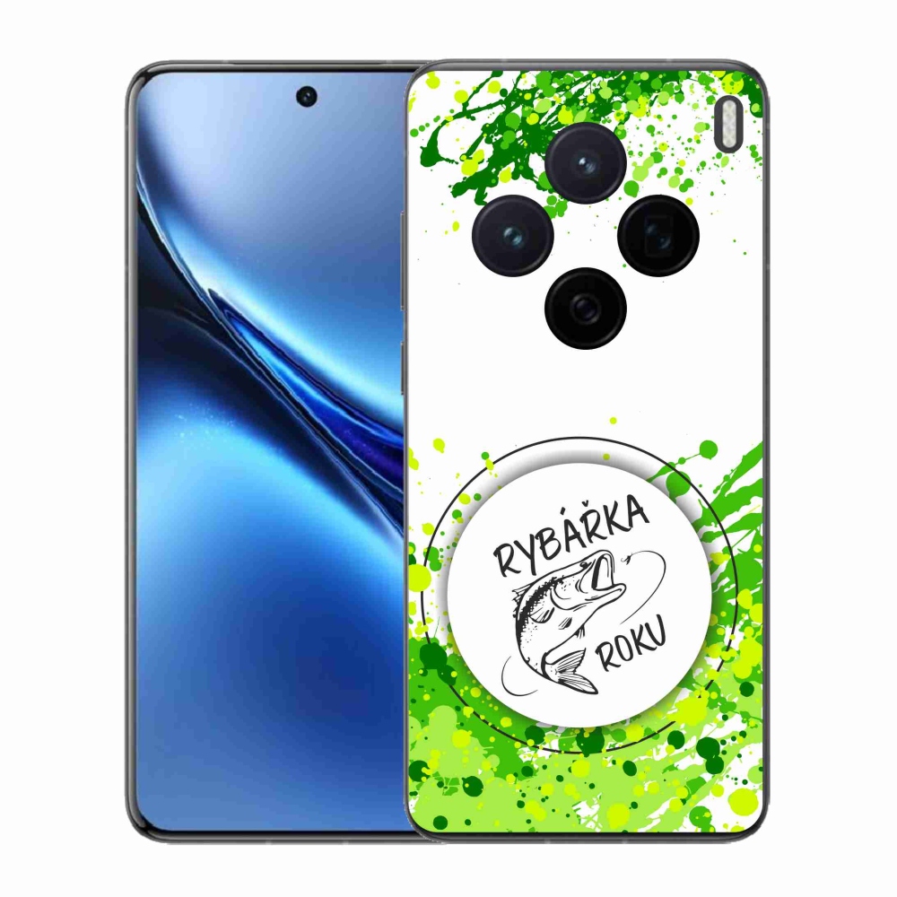 Gelový kryt mmCase na Vivo X200 5G - rybářka roku bílé pozadí