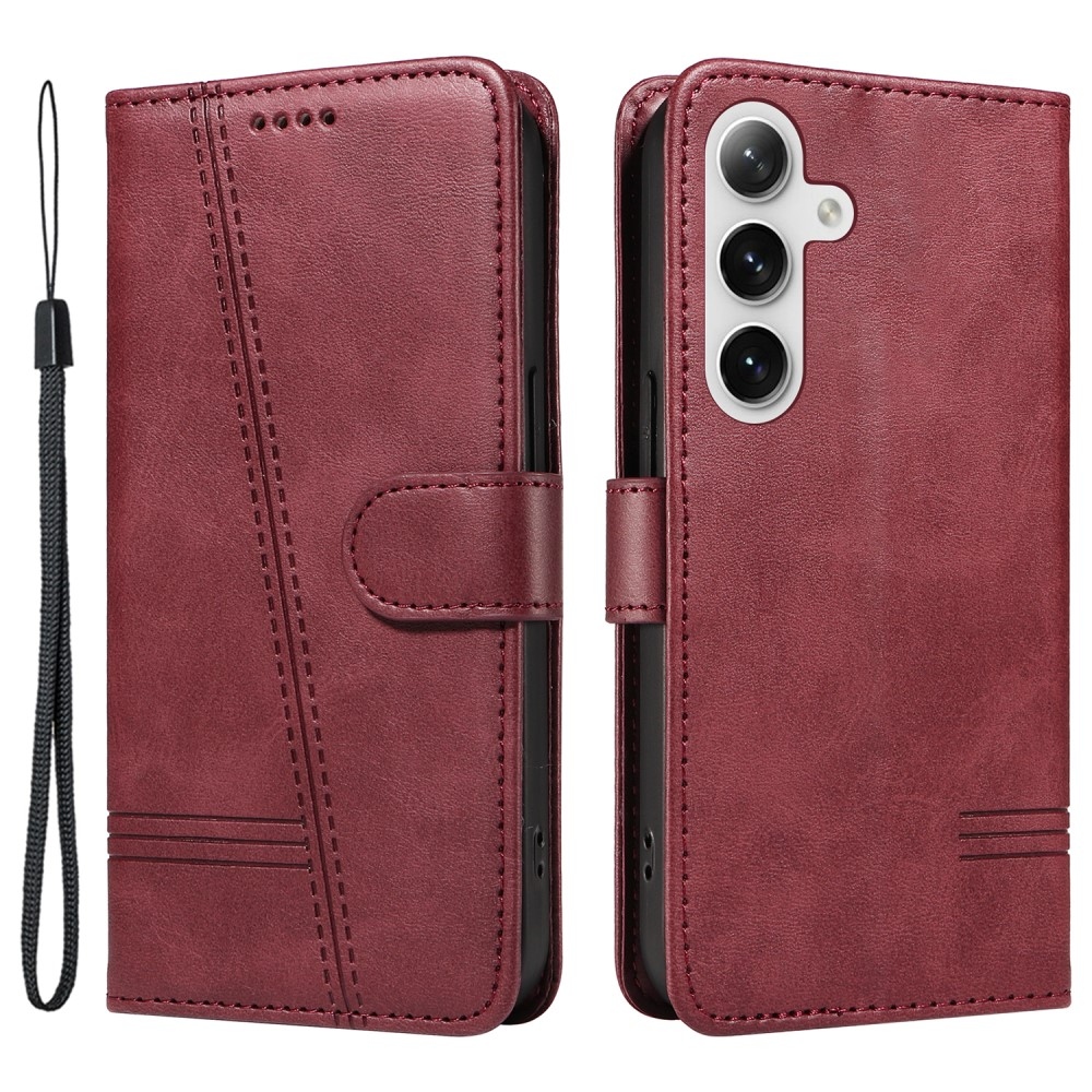 T-Shape knížkové pouzdro na Samsung Galaxy S24+/S25+ - vínové
