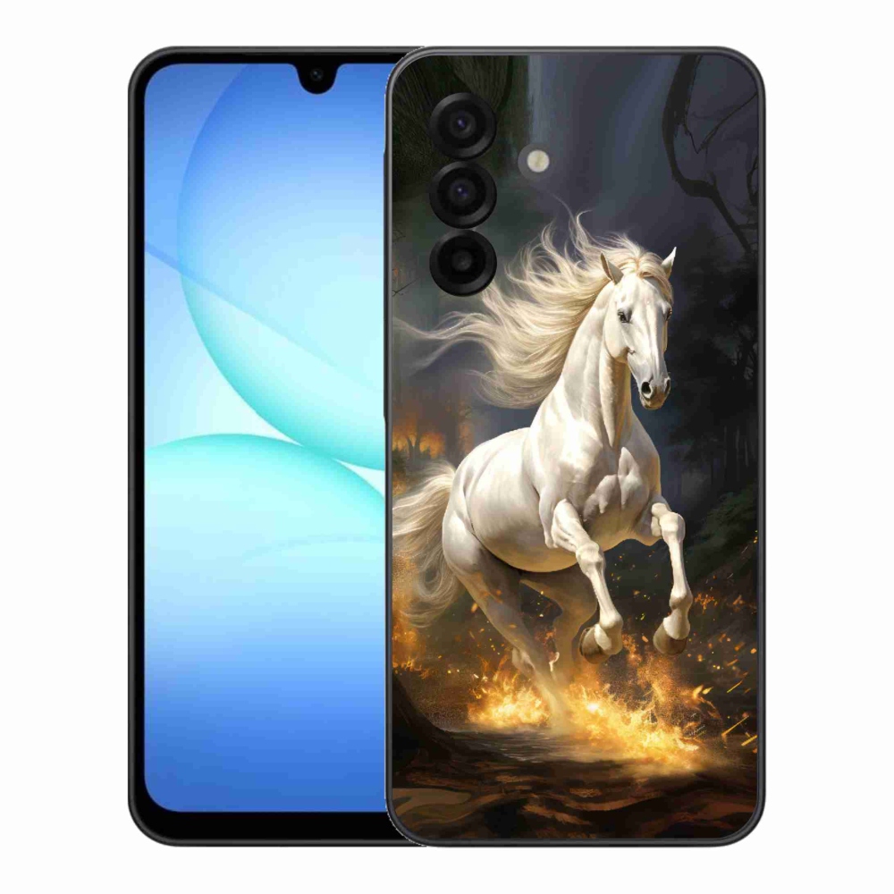Gelový kryt mmCase na Samsung Galaxy A17 5G - bílý kůň 2