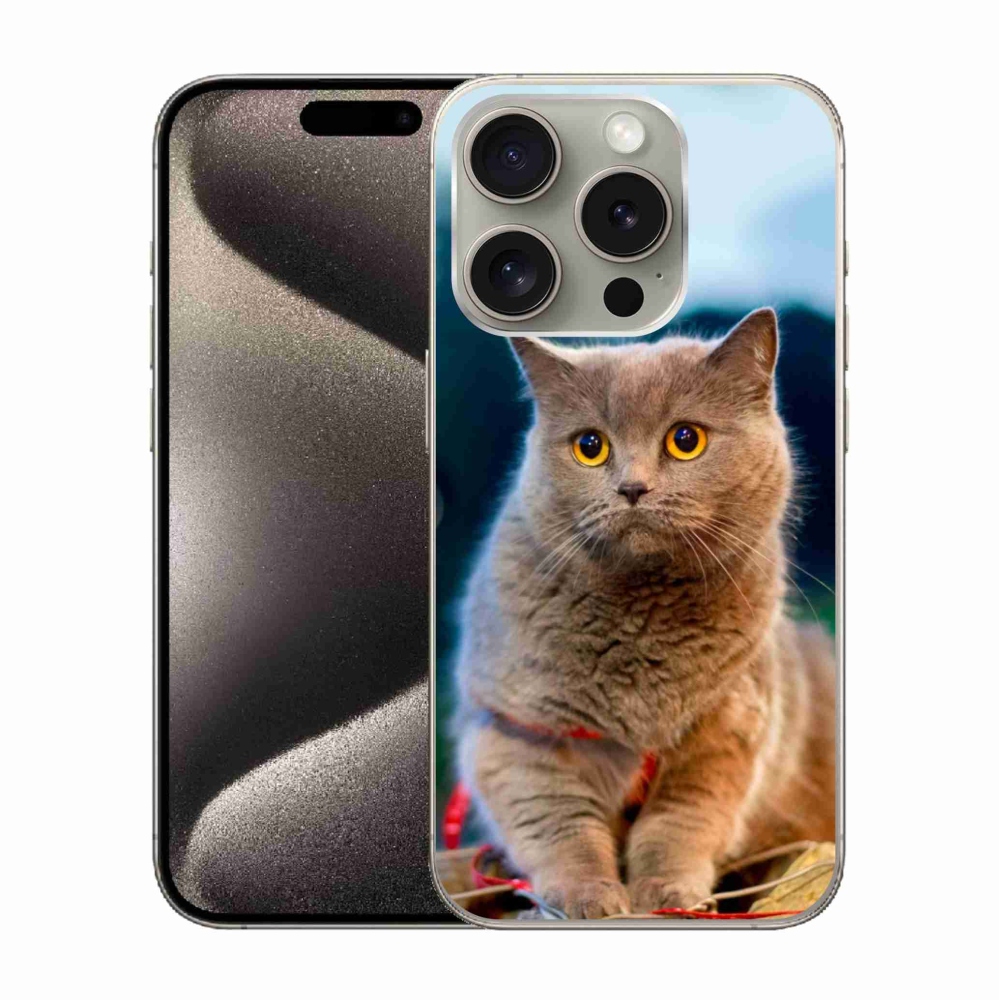 Gelový kryt mmCase na iPhone 15 Pro - britská modrá 2