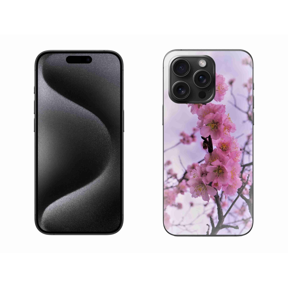 Gelový kryt mmCase na iPhone 15 Pro Max - květiny 7