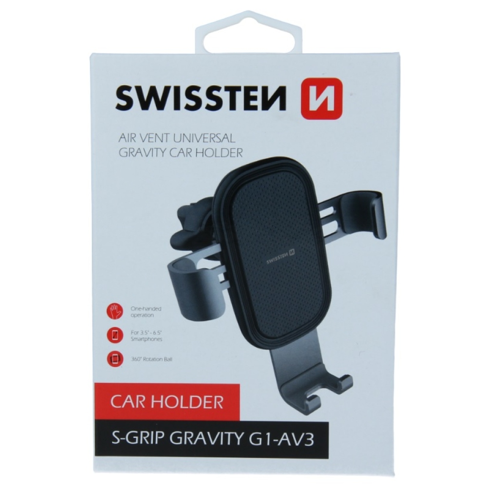 Držák na mobil Swissten S-Grip G1-AV3 do větráčku ventilace - černý