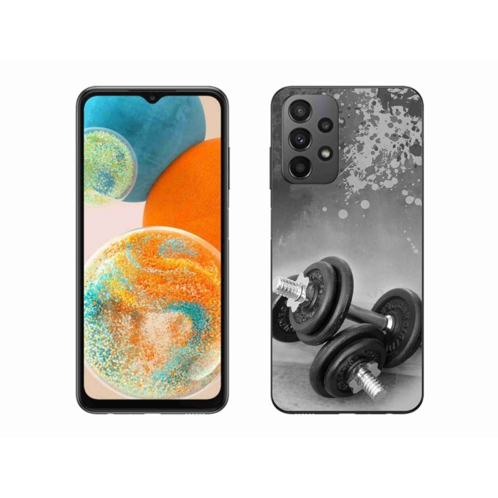 Gelový kryt mmCase na Samsung Galaxy A23 4G/5G - činky 1