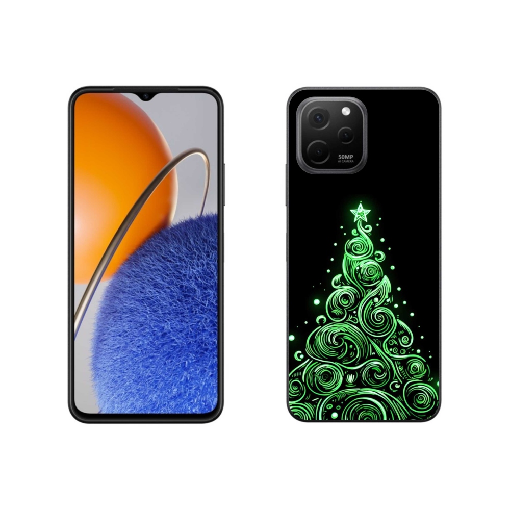Gelový kryt mmCase na Huawei Nova Y61 - neonový vánoční stromek 3
