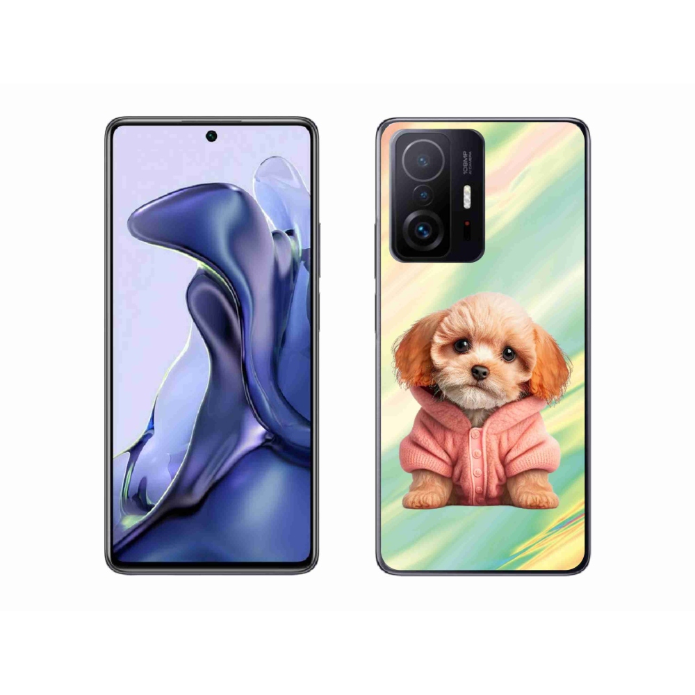 Gelový kryt mmCase na Xiaomi 11T Pro - štěně ve svetru