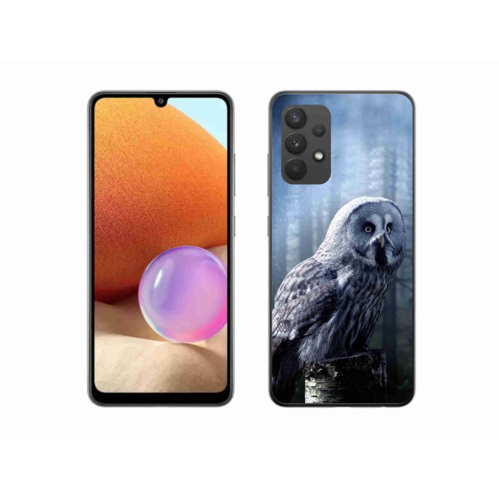 Gelový kryt mmCase na Samsung Galaxy A32 4G - sova