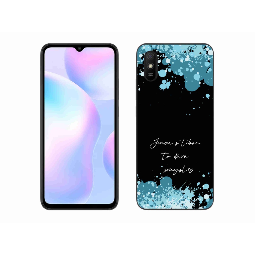 Gelový kryt mmCase na Xiaomi Redmi 9AT - zamilovaný text černé pozadí