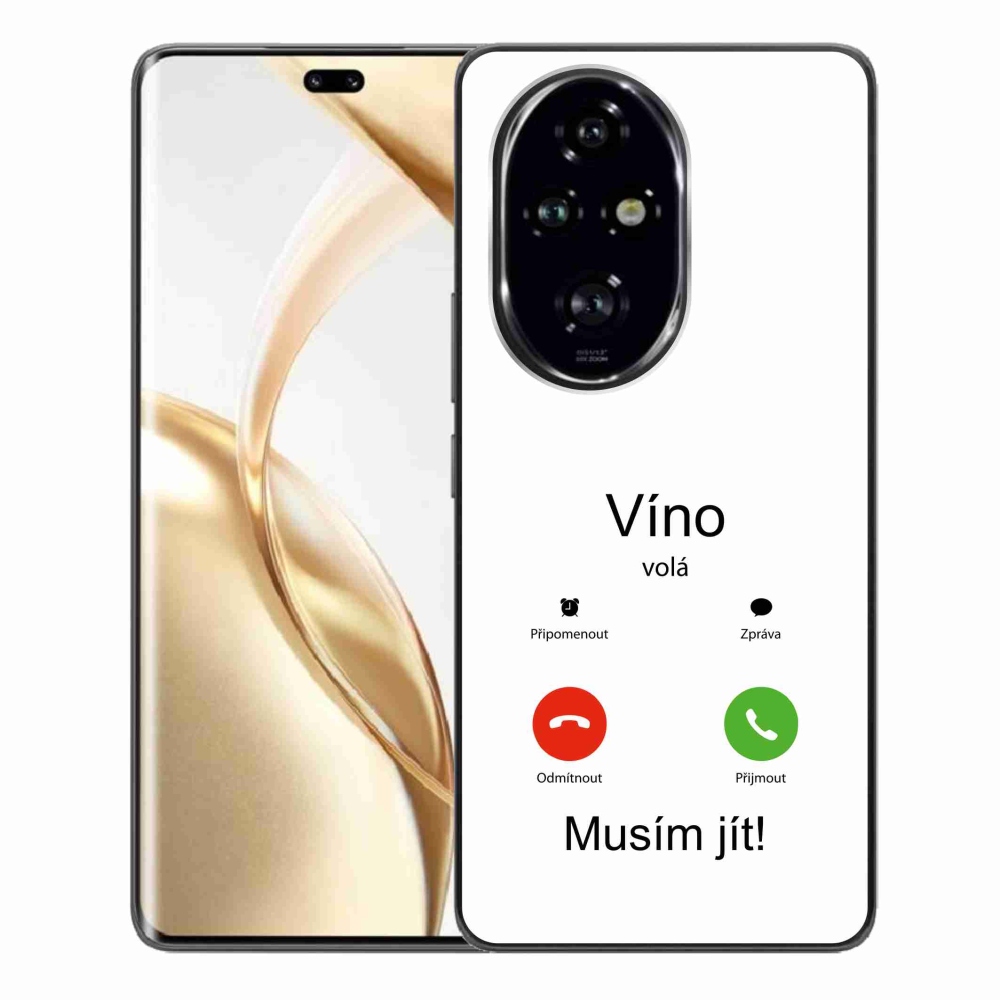 Gelový kryt mmCase na Honor 200 Pro 5G - víno volá bílé pozadí