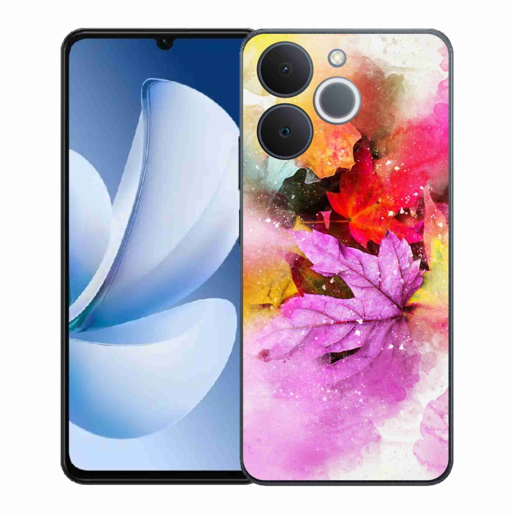 Gelový kryt mmCase na Realme Note 70T - barevné listy