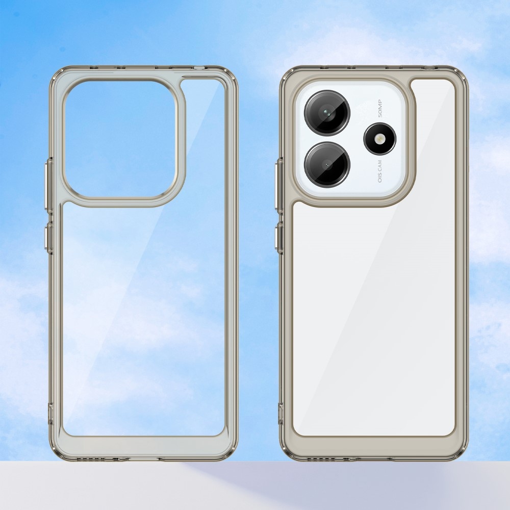 Gelový obal s pevnými zády na Xiaomi Redmi Note 14 5G - šedý