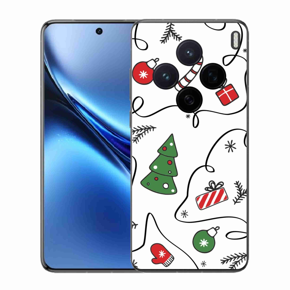Gelový kryt mmCase na Vivo X200 5G - vánoční motivy