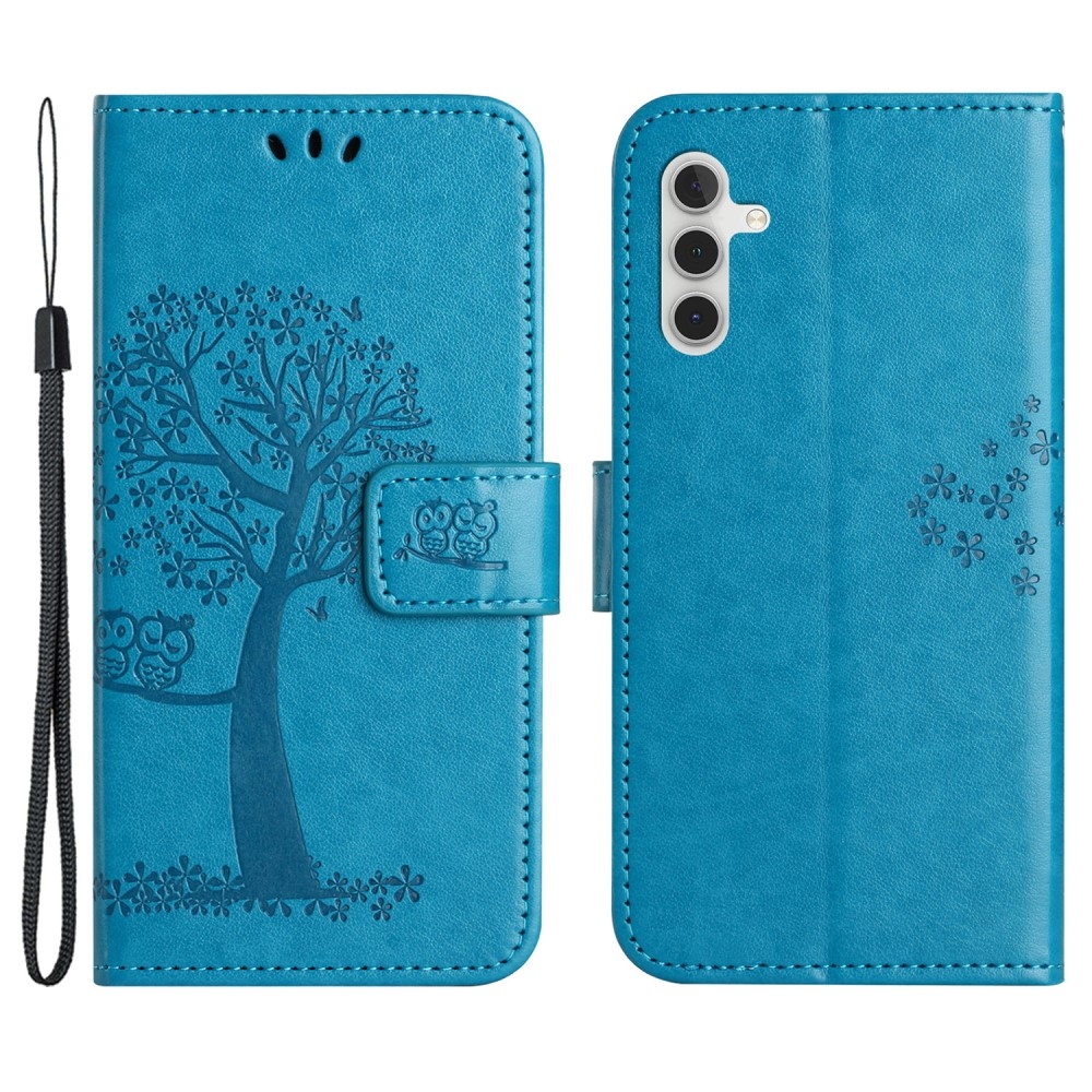 Tree knížkové pouzdro na Samsung Galaxy S24+/S25+ - modré