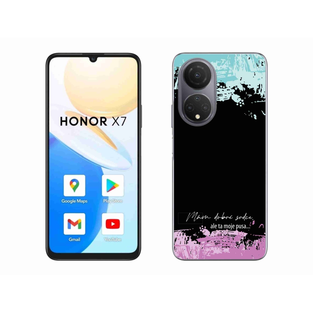Gelový kryt mmCase na Honor X7 - vtipný text 3 černé pozadí