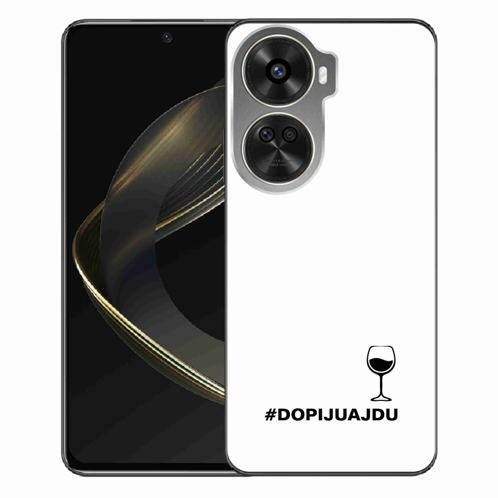 Gelový kryt mmCase na Huawei Nova 12 SE - vinný motiv bílé pozadí