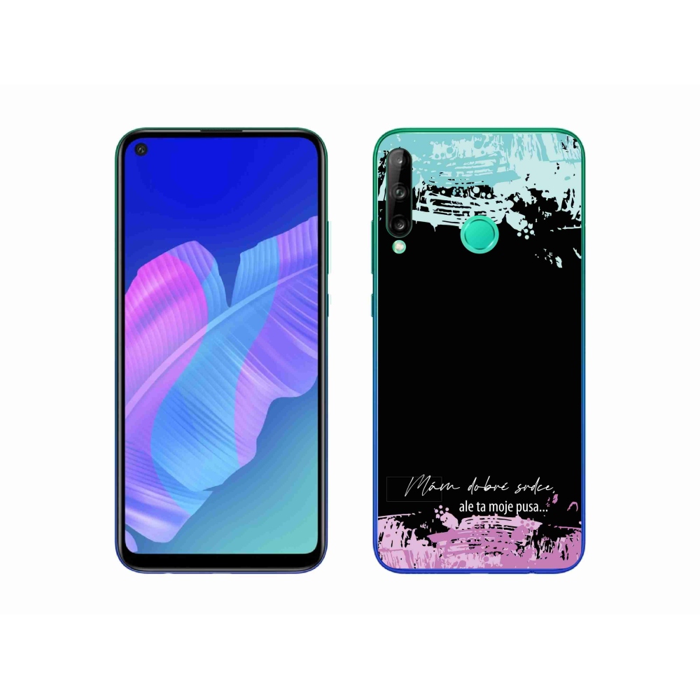 Gelový kryt mmCase na Huawei P40 Lite E - vtipný text 3 černé pozadí