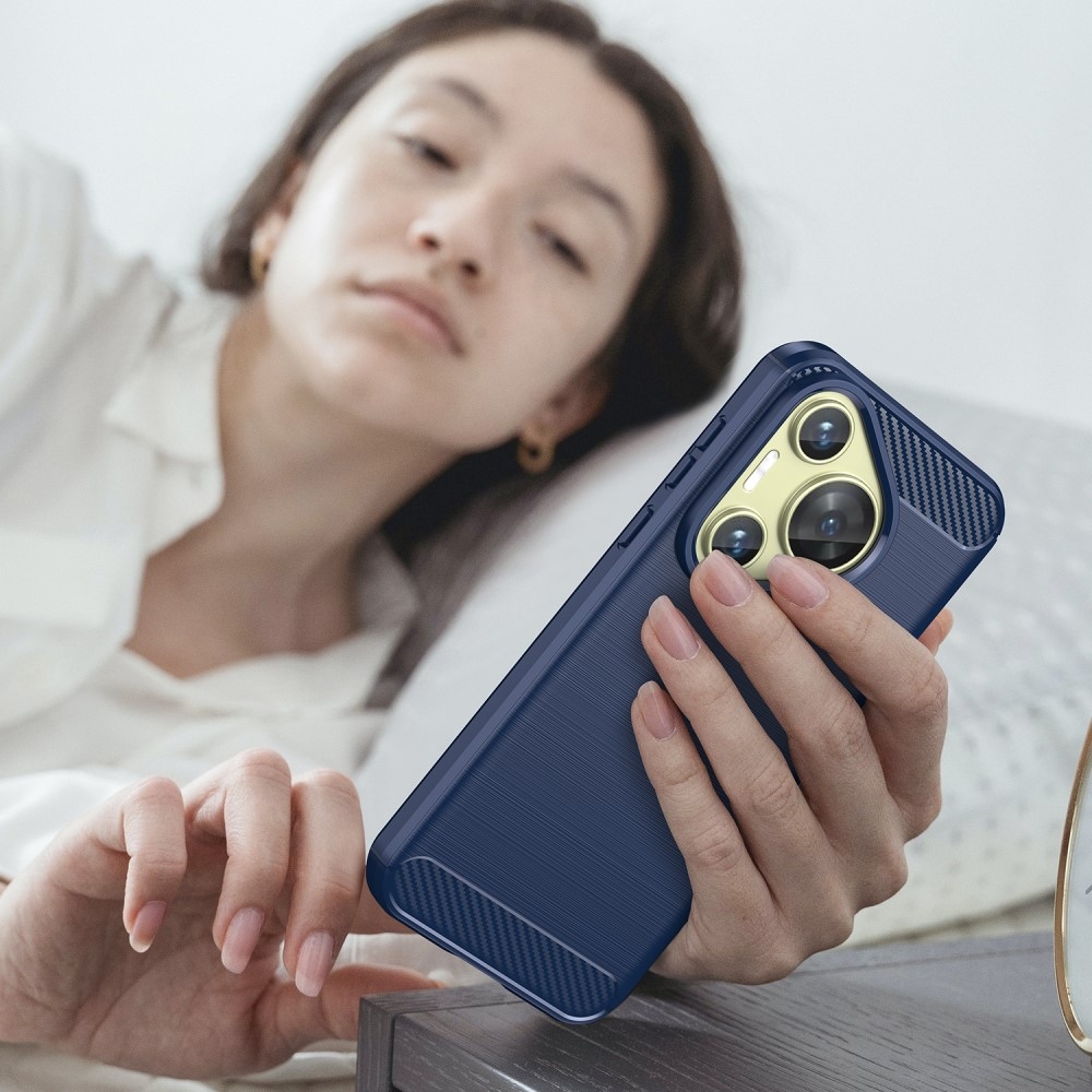Carbon odolný gelový obal na Huawei Pura 70 - modrý